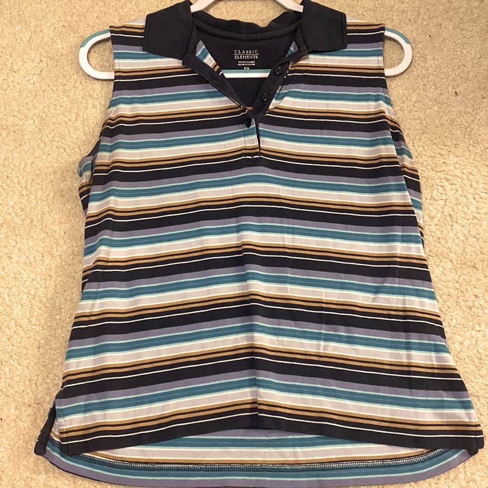 Blue Striped Classic Elements Tank Top
